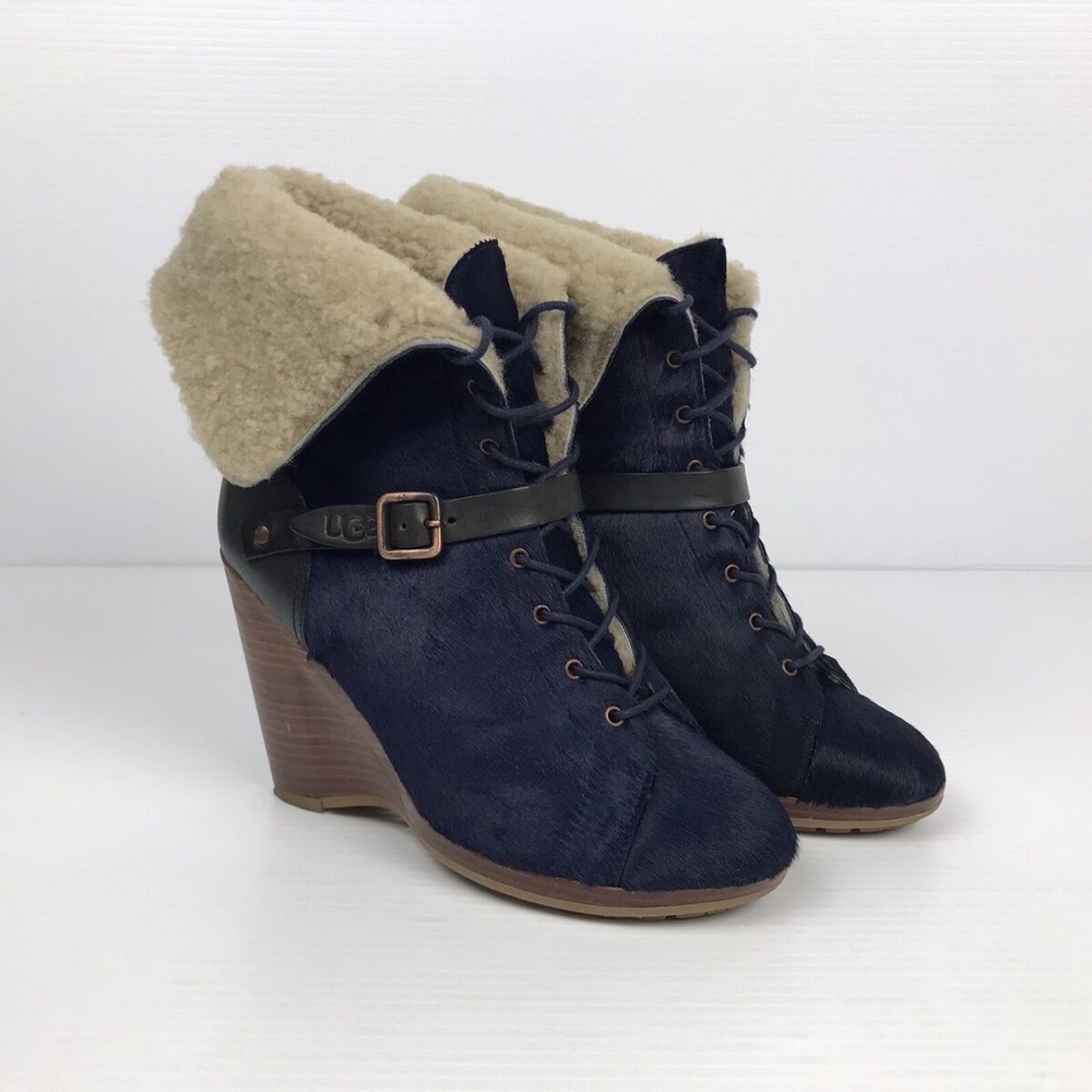 UGG Collection | Caprera Bootie Blue Calf Hair | Size 7